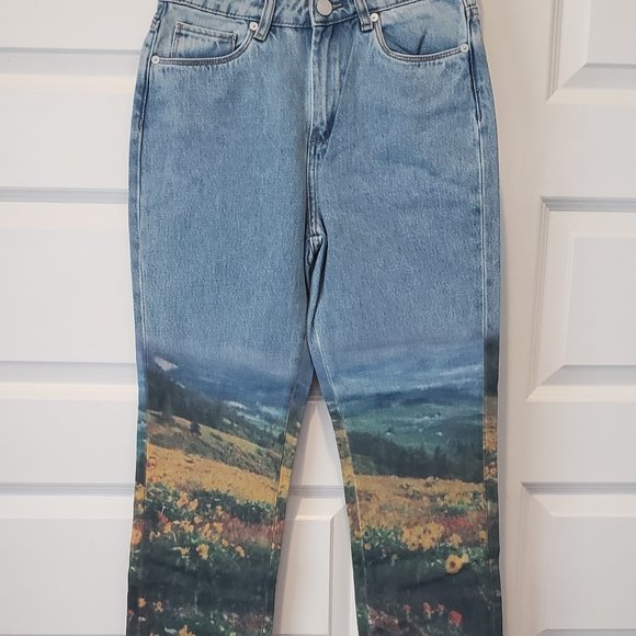NWT: Blank NYC Digital Field Print Madison Crop Jean - Picture 4 of 9
